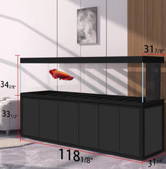 500 Gallon Tempered Glass Aquarium Black
