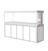Tempered Glass Aquarium 400 Gallon Fish Tank Complete Set White Silver