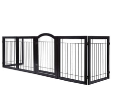 Dog gate with Door Walk Through, Freestanding Wire
