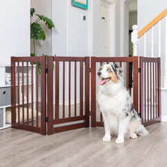 Indoor Freestanding Walk Through Wood Pet Gate