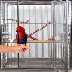 Folding Stainless Steel Bird Cage