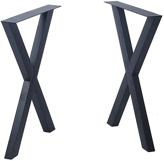 [28 x 17.7 in - TL2] Industrial Metal Table Legs, Metal Legs for Table
